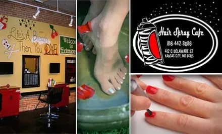 $25 for a Manicure and Pediluxe Pedicure at Hair Spray Cafe - Primary Image