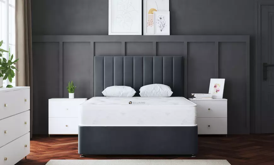 Image 11: Amelia Panel Divan Bed with Optional 2 or 4 Drawers