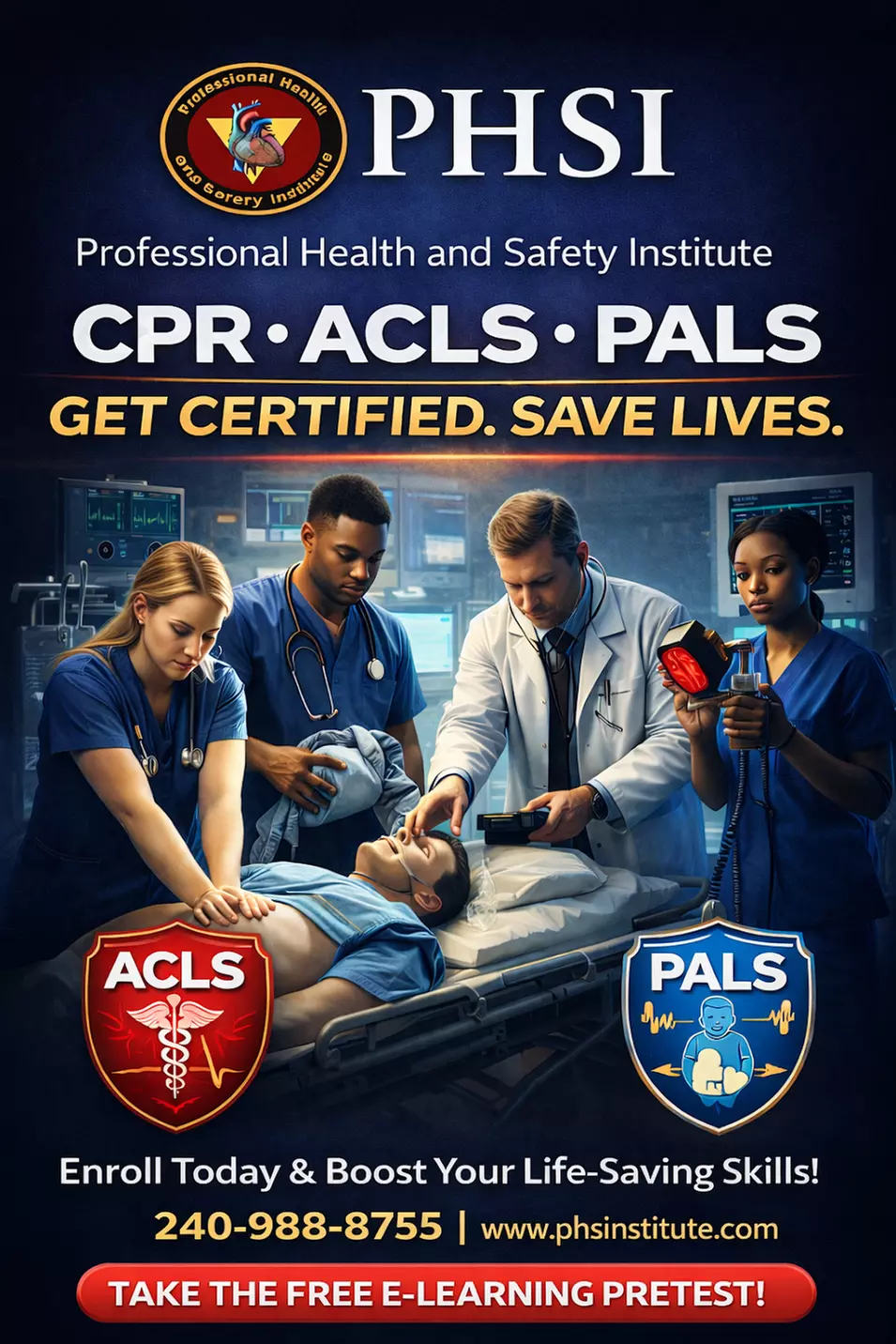 CPR and First Aid Training, ACLS Training, or PALS Training Sessions