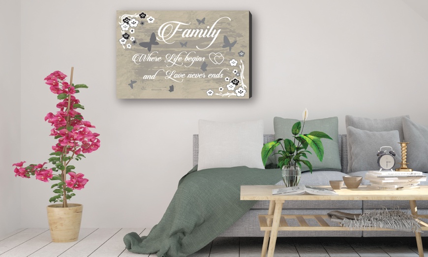 Image 2: Family Quote Canvas - 8 Designs