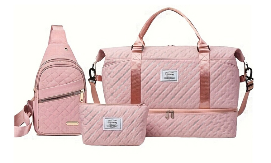 Image 8: 3Pcs Travel Duffle Bag Set