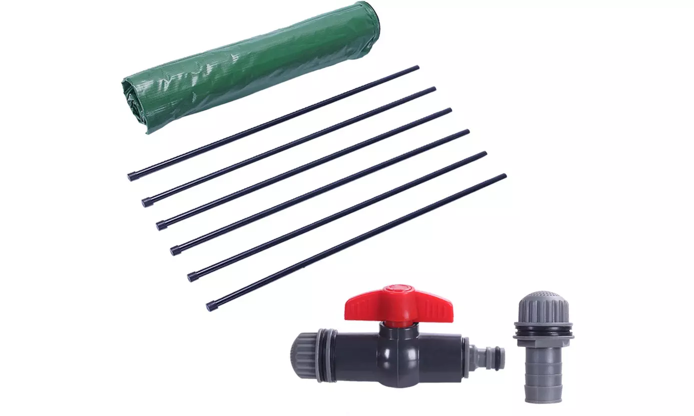 50 Gallon Folding Rain Barrel Water Collector Green