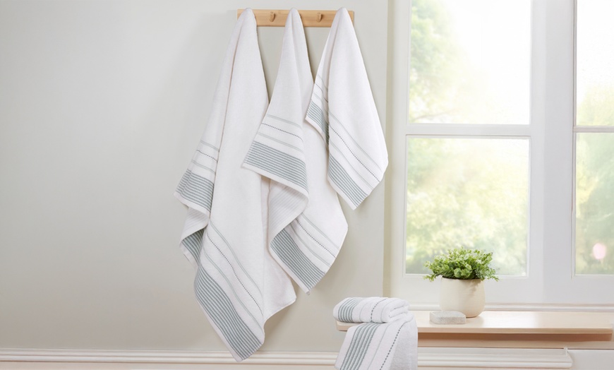 Image 4: Dakota 6-Piece Towel Bale - 500gsm Cotton, Soft, Striped Design