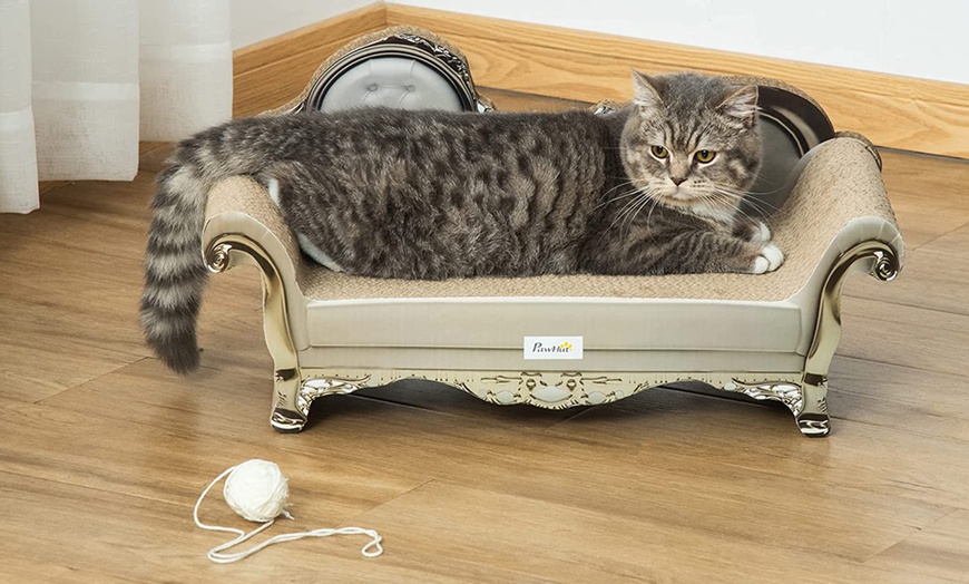 Image 4: Pawhut Cat Scratching Bed