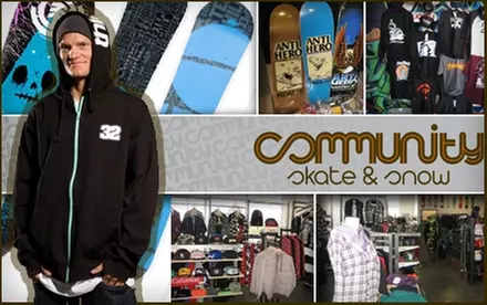 $25 for $50 Worth of Sustainably Made Merchandise at Community Skate & Snow - Primary Image