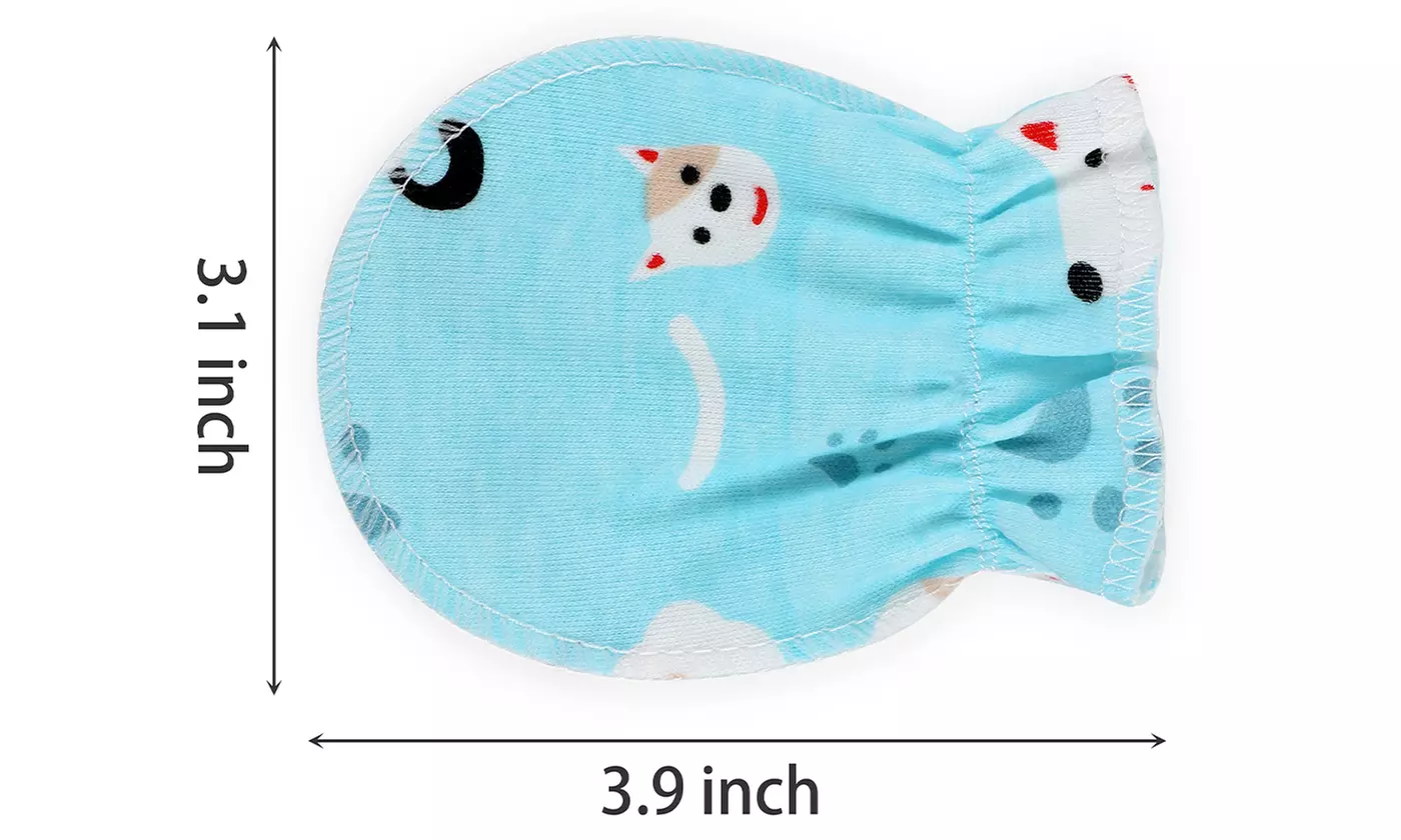 Baby Anti Scratching Soft Cotton Gloves Newborn Protection Face Scratch Mittens