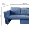 Image 5: DS Living Brenta Slide Store 2 Seater Sofa Bed 