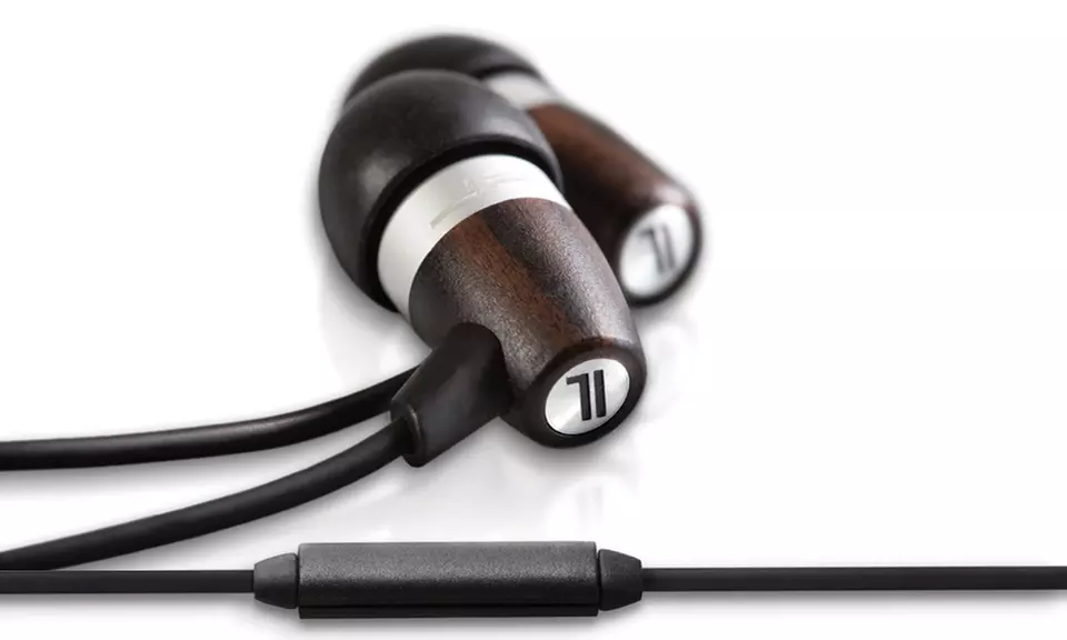 JLab Acoustic Wood Earbud Headphones with Optional Microphone - Second Medium