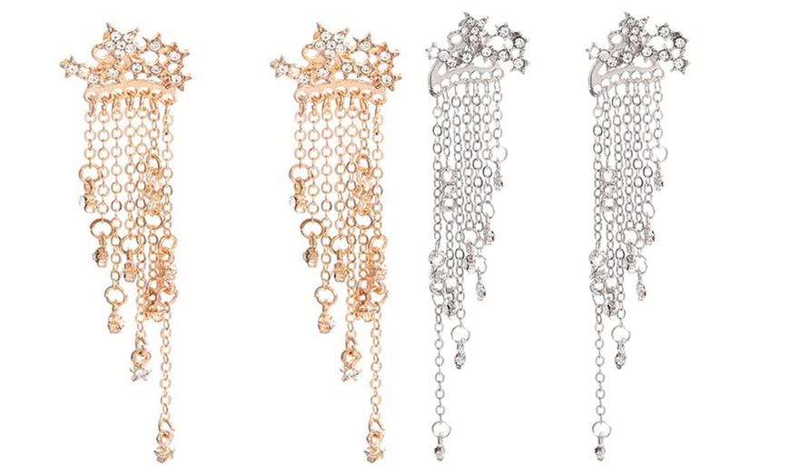 Image 4: Boucles d'oreilles pendantes étoiles