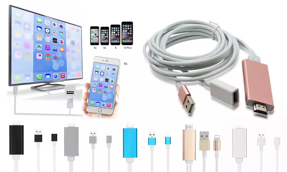 1x oder 2x HDTV-Adapter für iPhones und iPads in der Farbe der Wahl - Primary Image