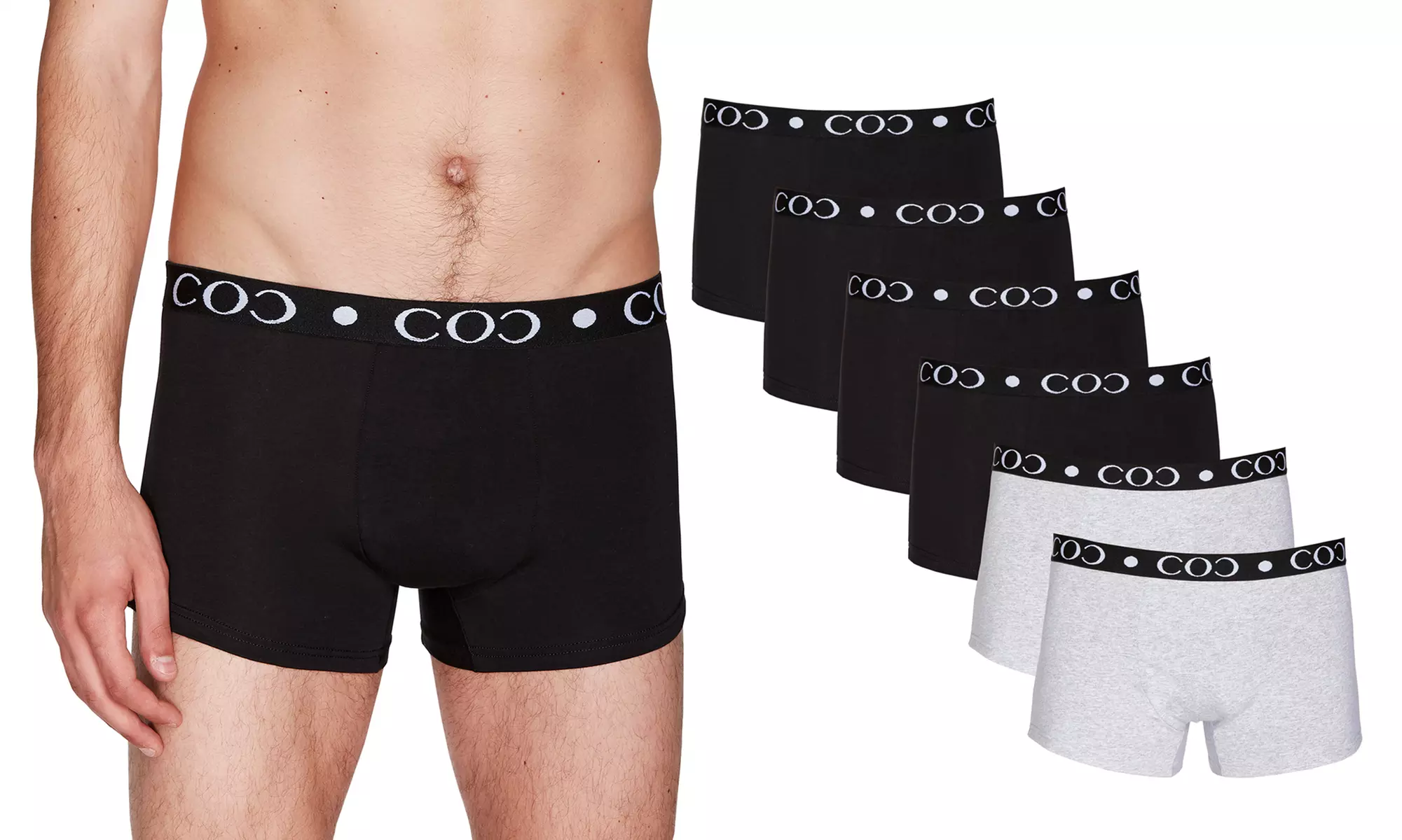 Pack de 6 Boxers classique pour Homme, collection COC - Primary Image