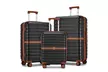KONO Stylish Stripe Design Suitcase with Spinner Wheels and 3-digit Combination Lock - Second Medium