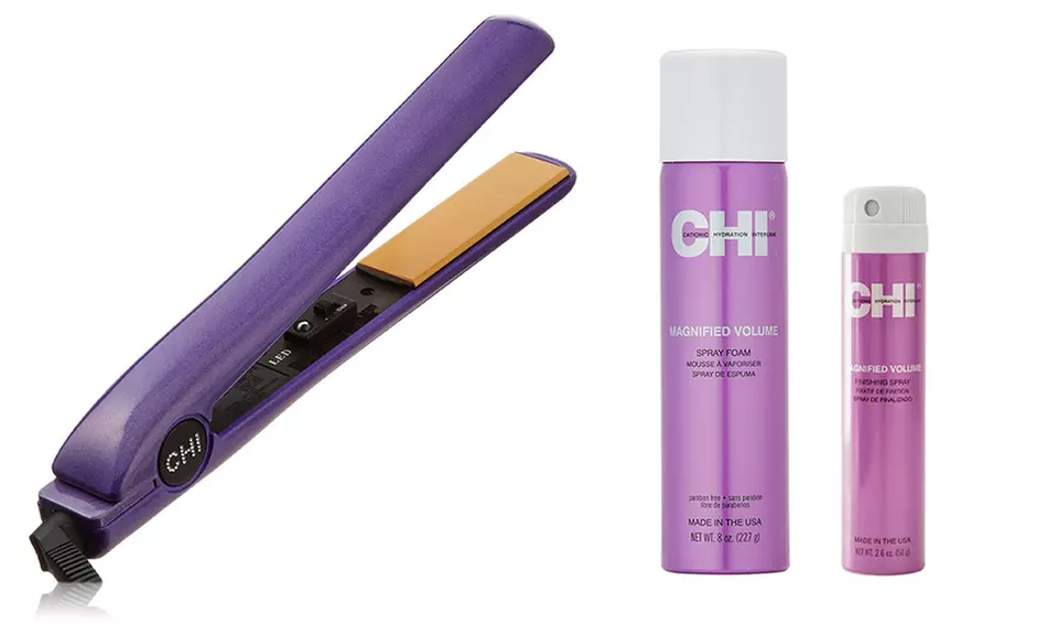 on Chi Purple Glisten 1 Flat Iron Groupon Goods