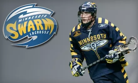 $52 for Two Colony-Level Sideline Seats, a $10 Concession Voucher, and a $10 Merchandise Voucher for a Minnesota Swarm National Lacrosse League Match ($104 value). Choose From Three Games. - Primary Image