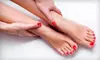 $32 for a No-Chip Shellac Manicure and an Express Pedicure at Trendsetters Salon and Spa in Elgin ($65 Value)