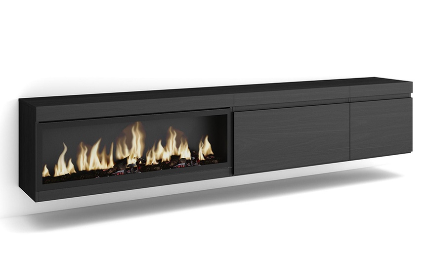 Image 25: Meuble TV suspendu avec grande capacité de rangement  