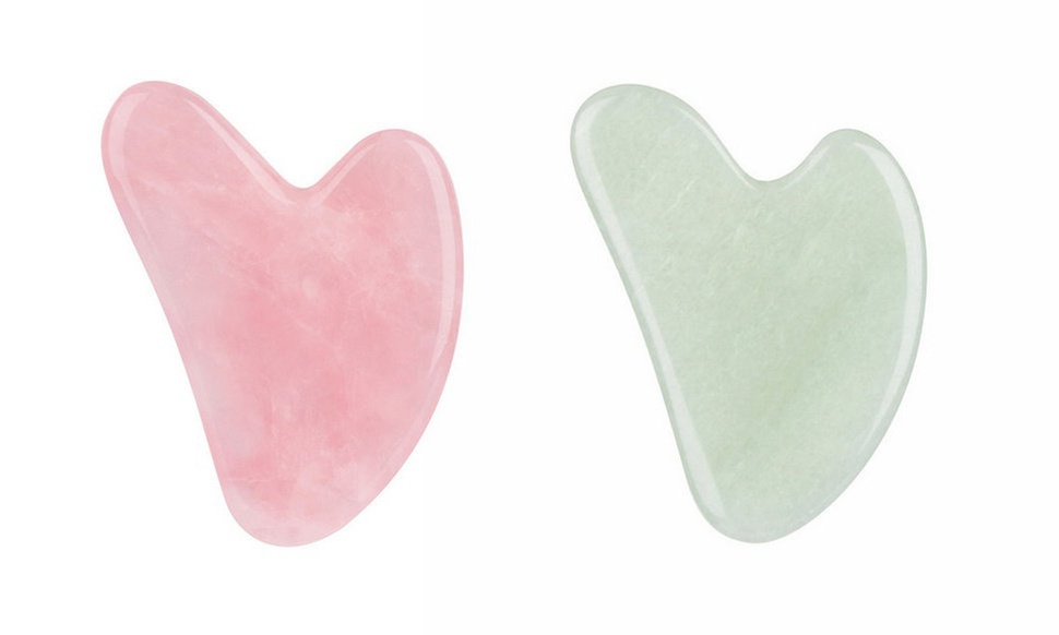 Gua Sha Facial Tools Natural Jade Rose Quartz Guasha Board