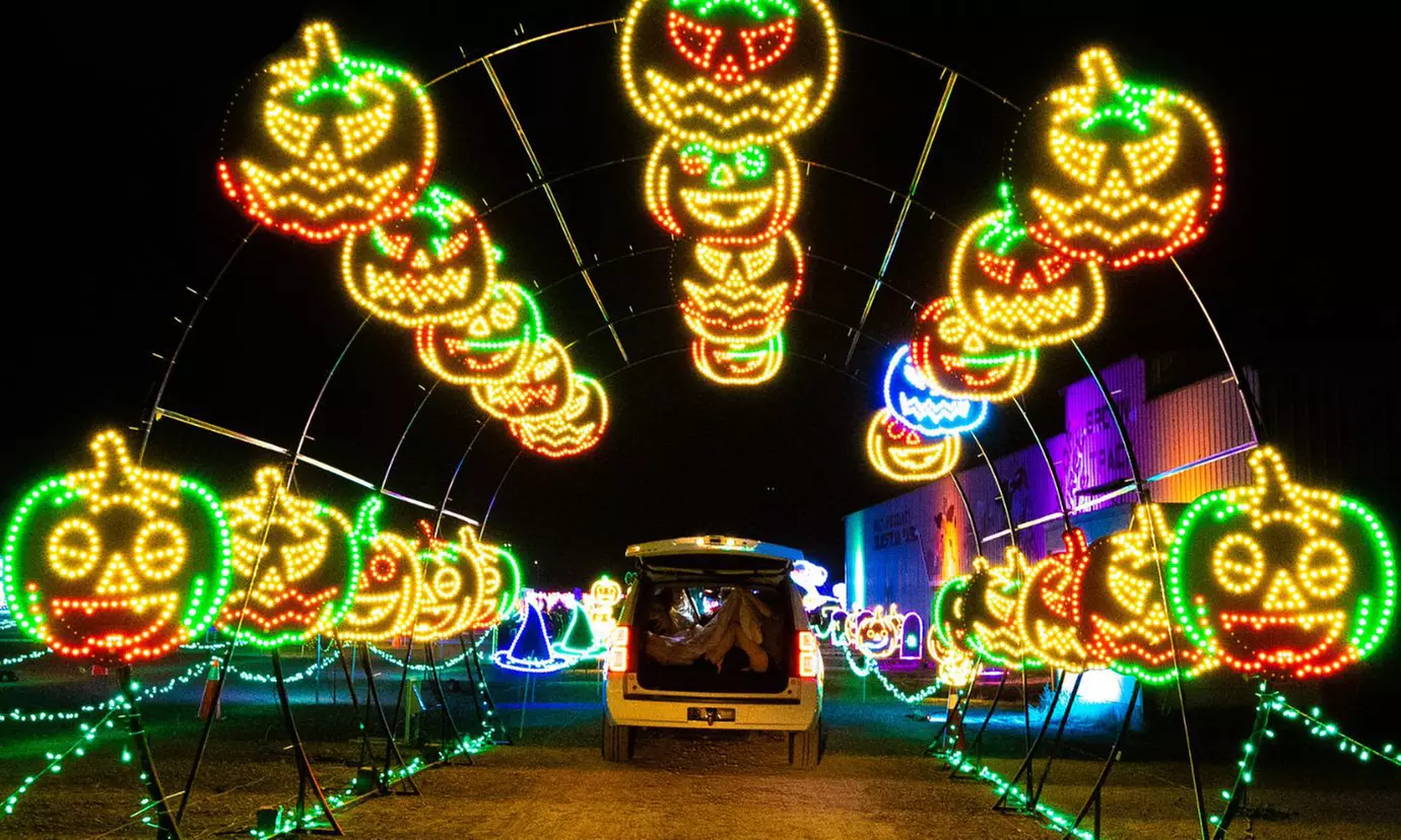 Drive Through a Spooky Light Show: Halloween Fun in South Jordan