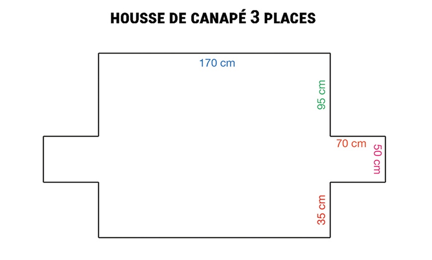 Image 15: Housse de canapé bicolore rembourrée anti-tache matelassée par fil