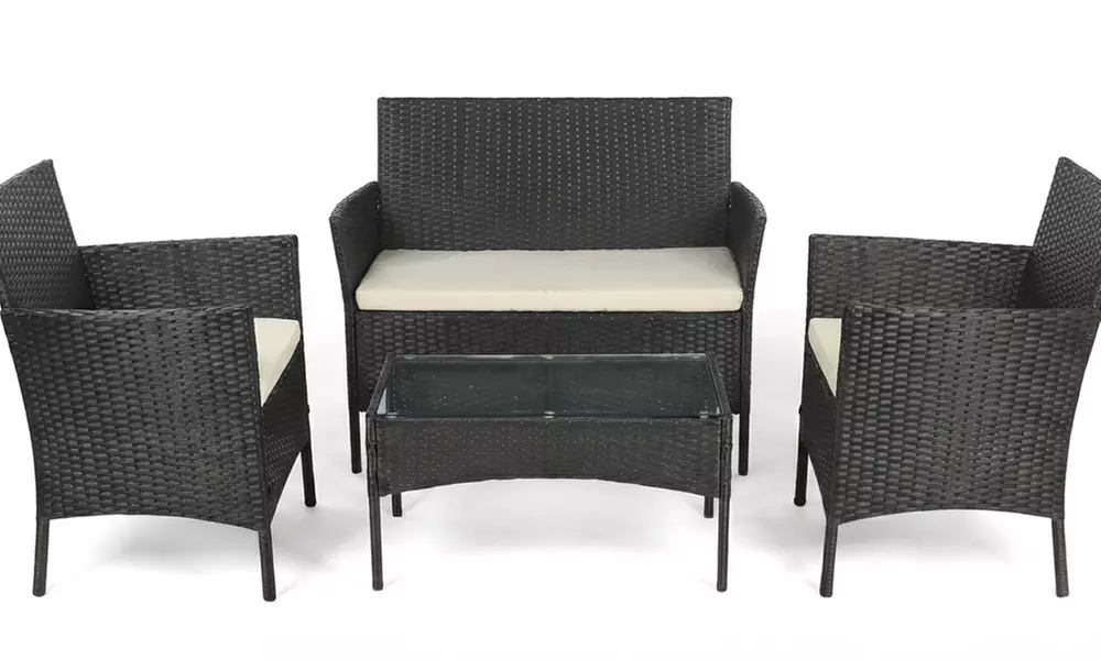 Four Seater Outdoor Garden Rattan Furniture Set