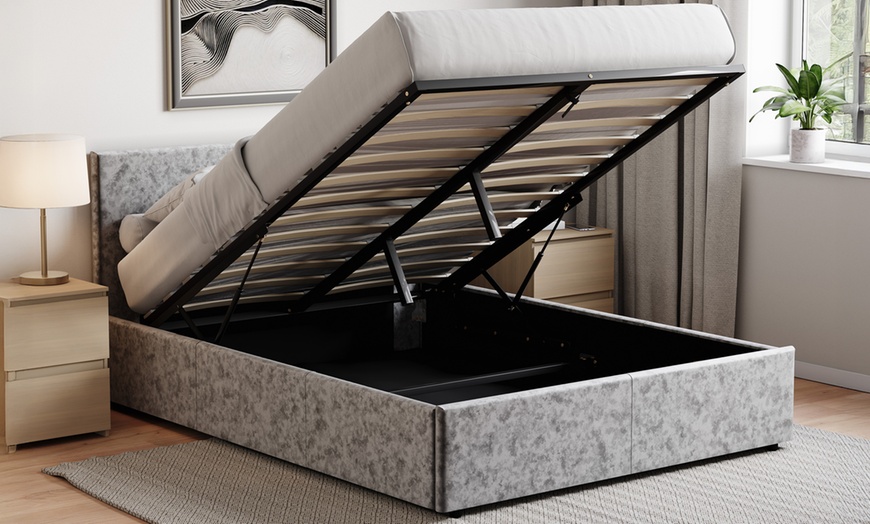 Image 5: Veronica Fabric Ottoman Bed