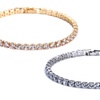 Image 2: 2 bracciali Tennis in zirconi e metallo