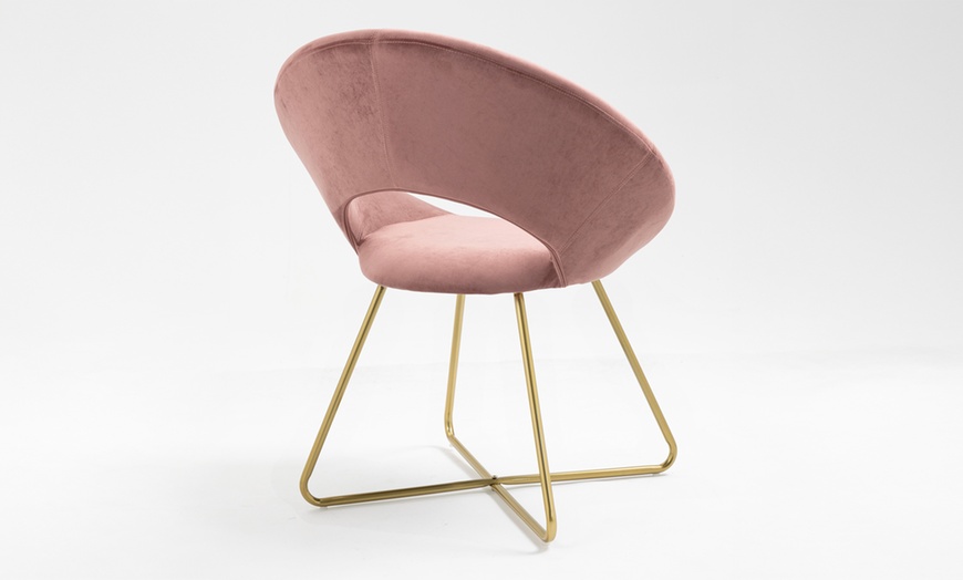 Image 14: Ronde velours fauteuil 'Grace'