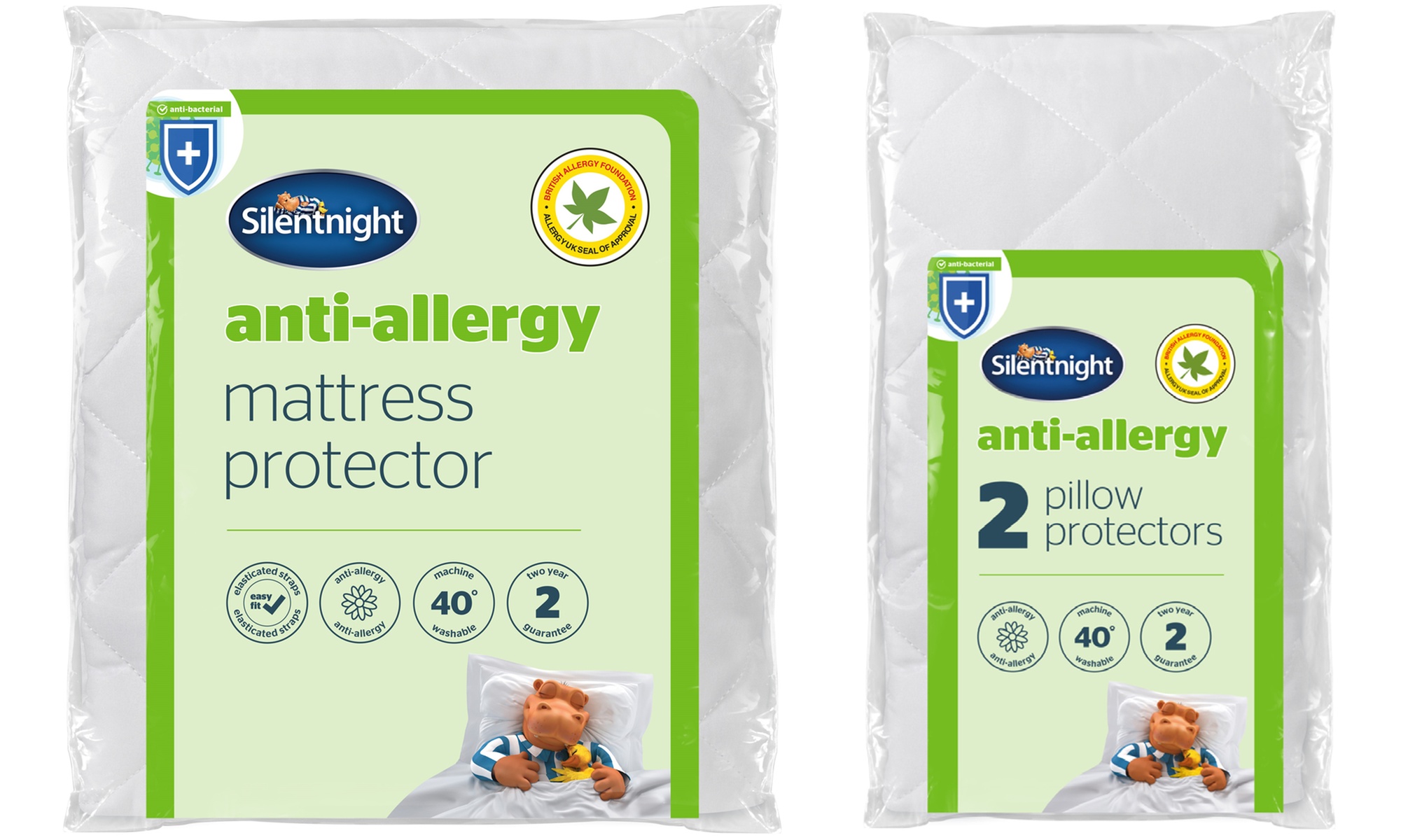 Silentnight Anti-Allergy Mattress Protector with Two Pillow Protectors