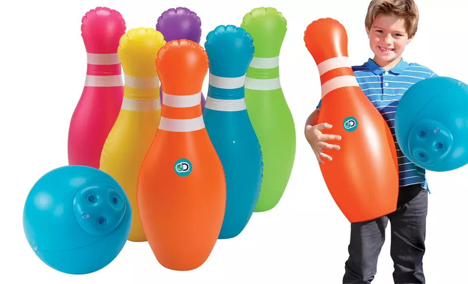 Discovery Kids Inflatable Oversized Bowling Set  - Primary Image