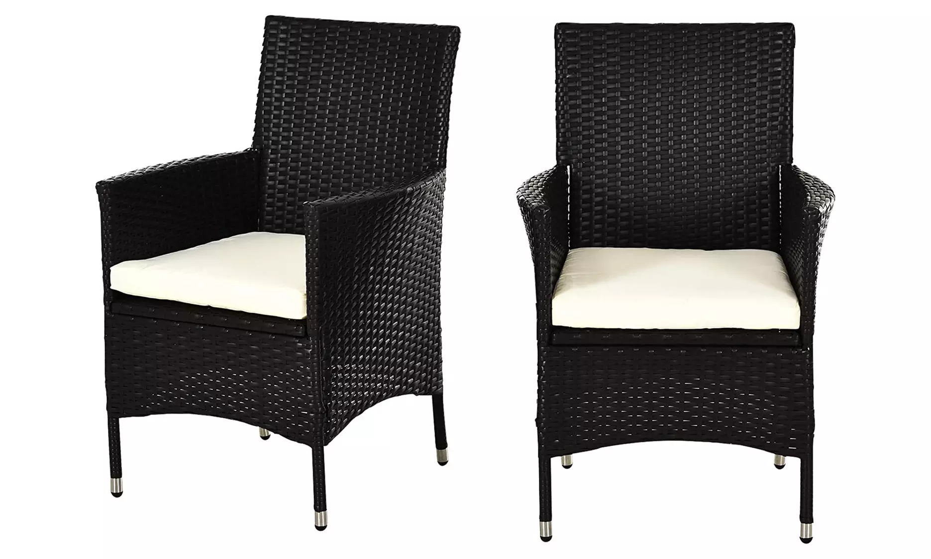 Two Outsunny Rattan-Effect Armchairs
