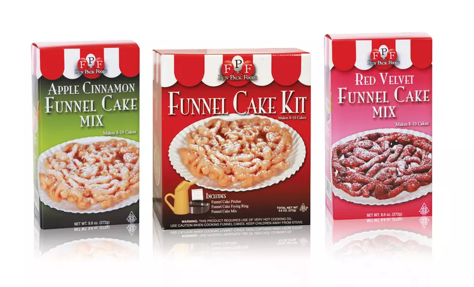 Funnel Cake Kit with Red-Velvet and Apple-Cinnamon Cake Mixes - Primary Image