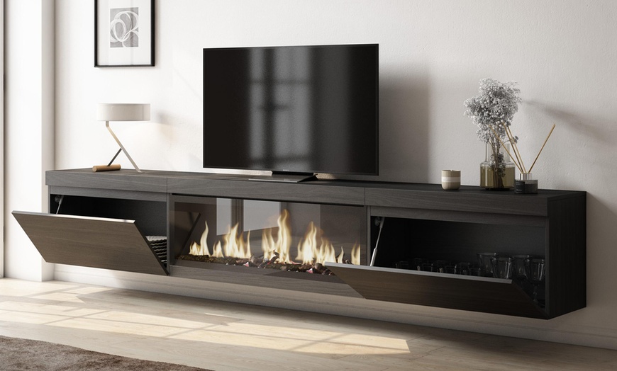 Image 20: Meuble TV suspendu avec grande capacité de rangement  