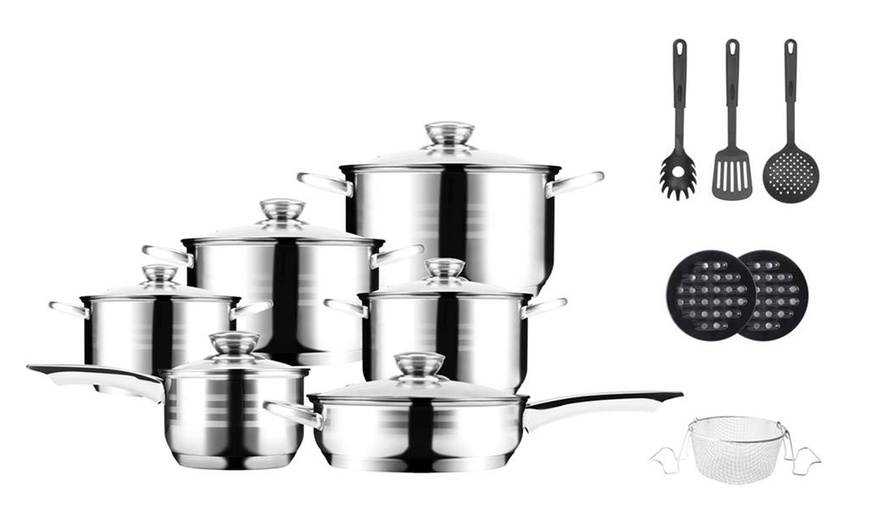 Image 17: Royalty Line 16- oder 18-teiliges Edelstahl-Kochgeschirr-Set