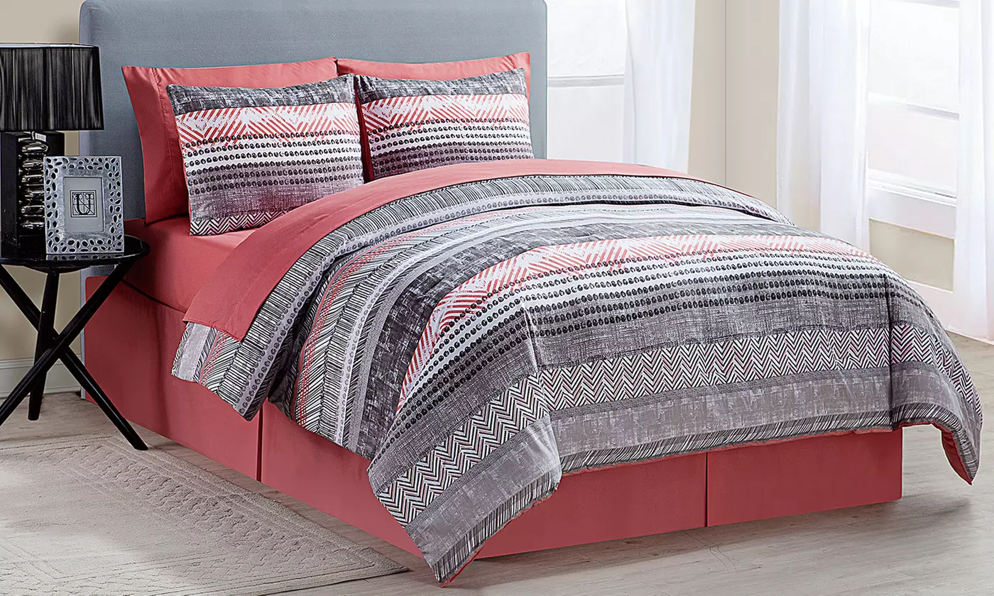 Printed Comforter Set including Sheets (6- or 8-Piece)  - Primary Image