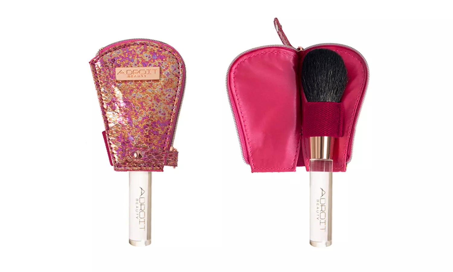 Premium Natural Hair Make-up Brush, Protective Cover & Cleaning Solution Kit - Second Medium