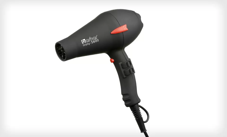 $69.99 for a Barbar Italy 3800 Ionic Blow Dryer in Black or Red ($150 List Price). Free Shipping and Returns. - Second Medium