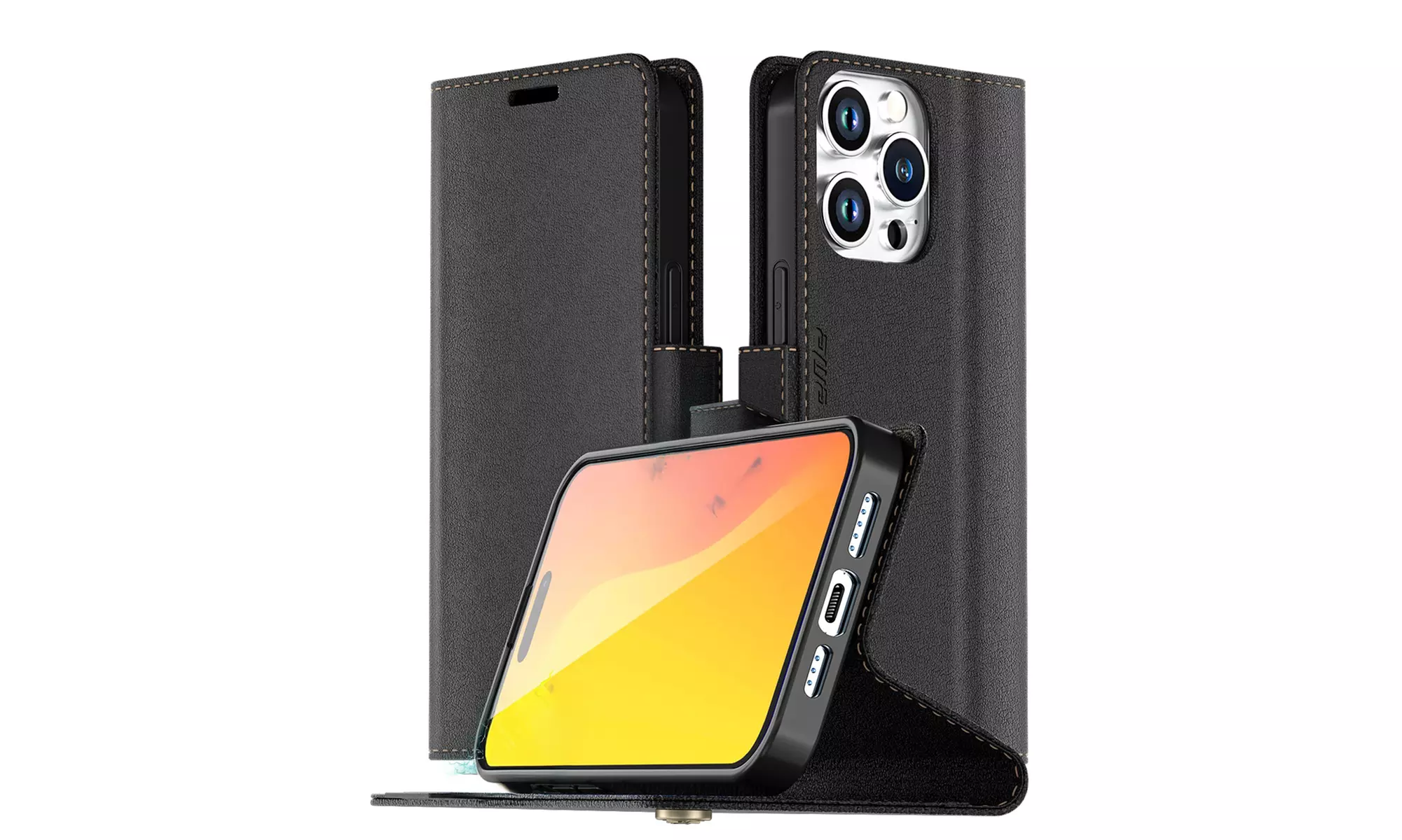 For iPhone 15 Pro Max 6.7 inch 2023 Case Leather Wallet  Flip Shockproof Cover