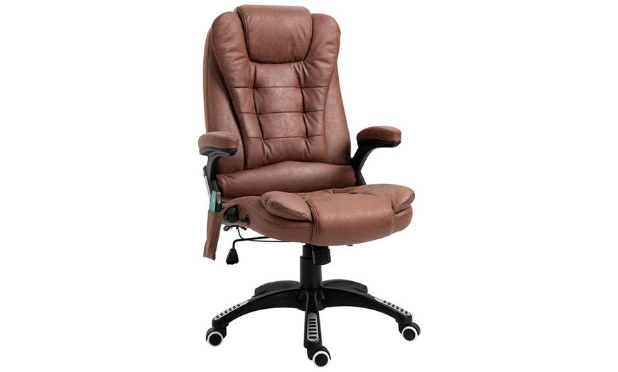 Image 4: Vinsetto 130° Recliner Massage Office Chair