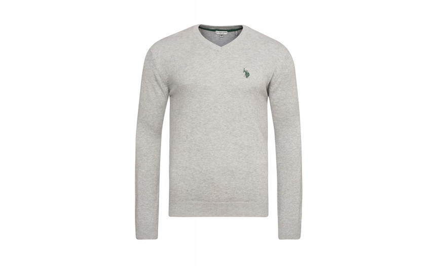 Image 3: Maglione con collo a V US Polo Assn
