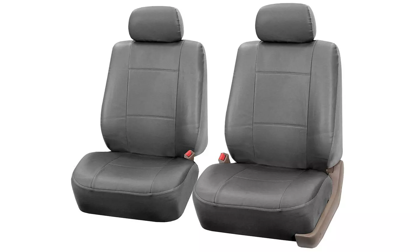 Faux-Leather Bucket Seat Cover Set - Second Medium