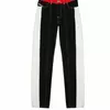 Black/White/Red Straight-Leg