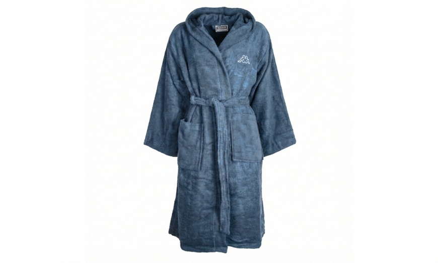 Image 2: Accappatoio Kappa unisex con cappuccio in 100% spugna di cotone