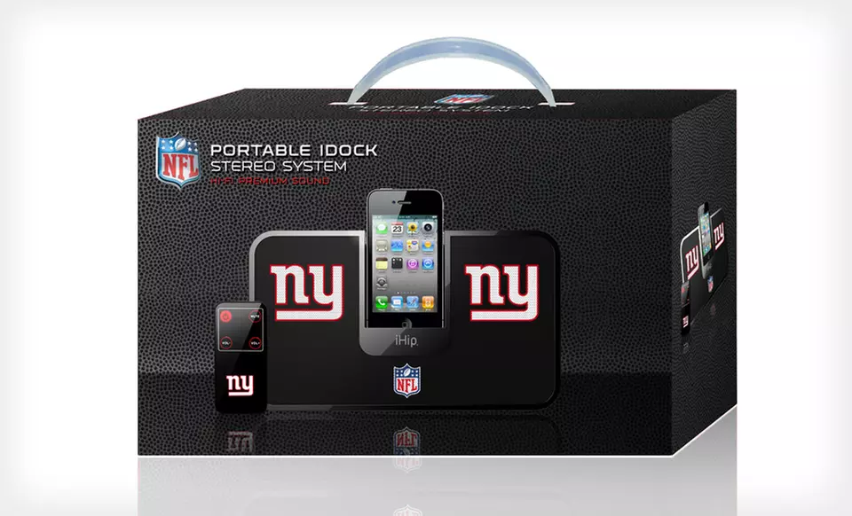 $13.99 for an iHip NFL Portable iDock Speaker System ($49.95 List Price). Multiple Teams Available. Free Returns. - Second Medium