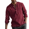 Image 7: Camicia casual con collo a V da uomo