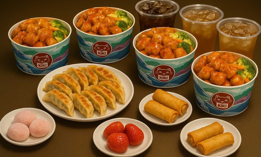 Image 2: One, Three, or Five Kiki Bowl Combos with Appetizers Drinks & Desserts