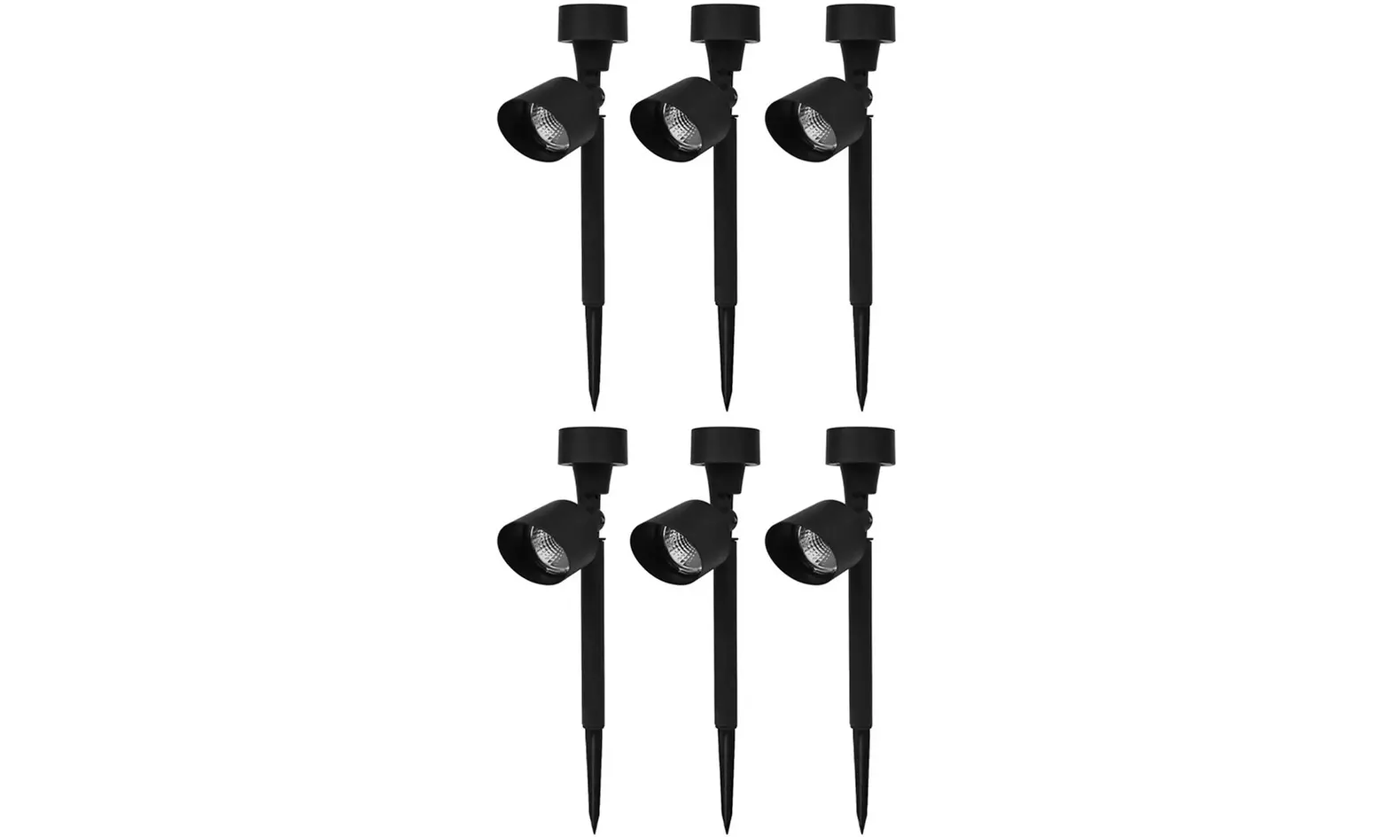 4er- oder 6er-Set Solar-Leuchten mit Erdspieß