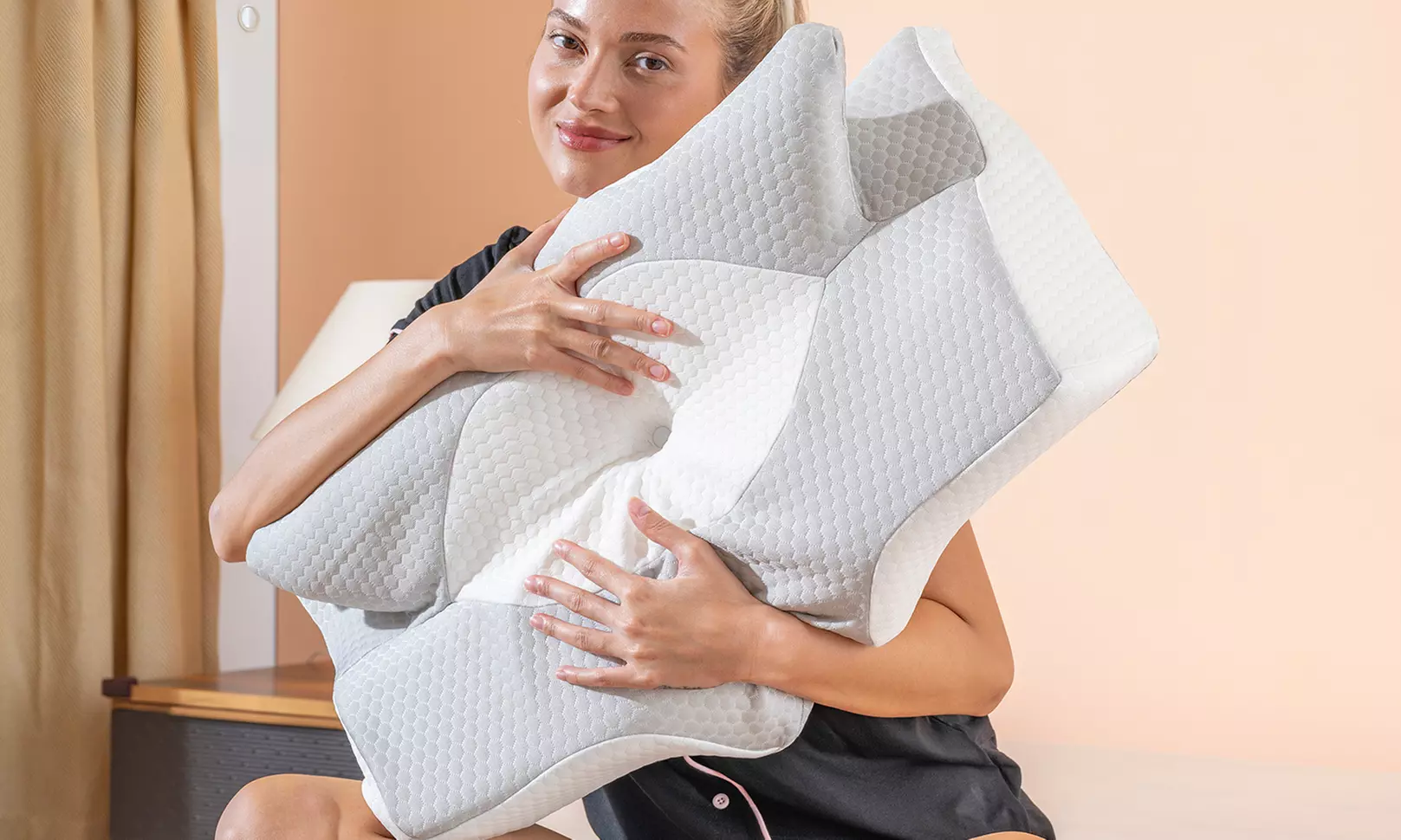 Oreiller papillon à mémoire de forme avec 6 zones de confort