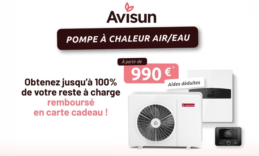 Image 1: Pompe à chaleur Air/Eau par Avisun avec 990€ remboursé en carte cadeau
