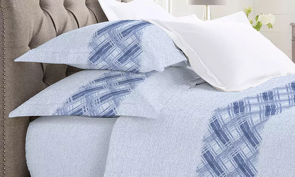 Completo Lenzuola 100% Cotone con angolo di 30 cm, Made in Italy