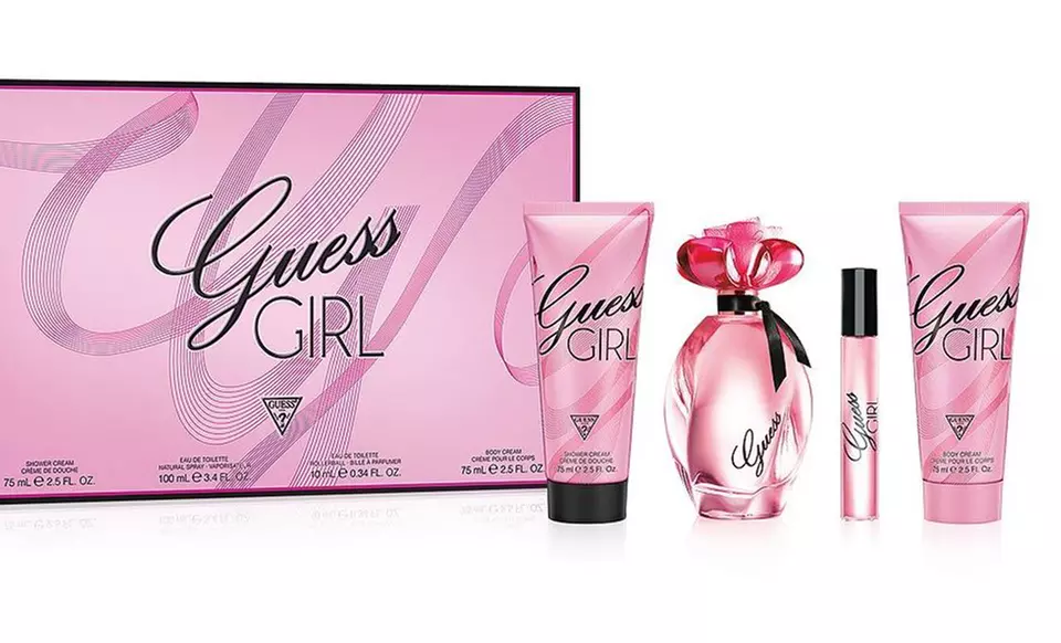 Guess Girl by Guess 4-Piece Gift Set with Eau de Toilette Spray and Rollerball, Body Cream, and Shower Cream - Primary Image